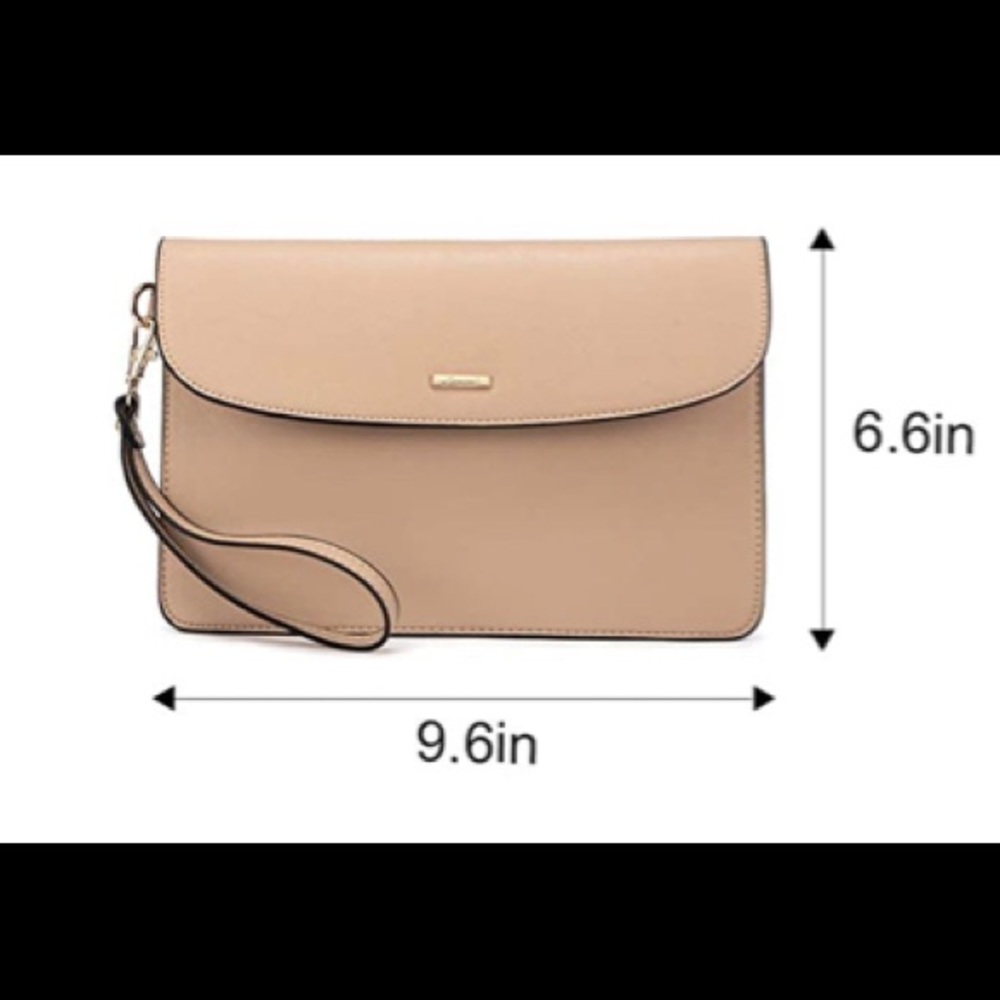 Deep apricot clutch